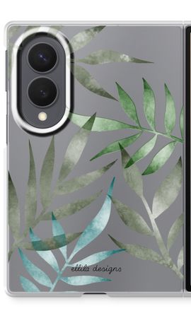 Tropical watercolor leaves
