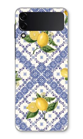 Blue tiles and lemons
