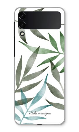 Tropical watercolor leaves