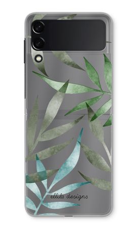 Tropical watercolor leaves