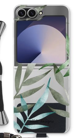 Tropical watercolor leaves