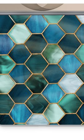 Hexagons in stained glass