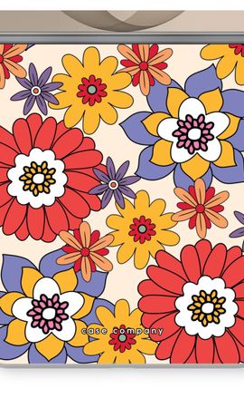 Retro bloemen - Geel