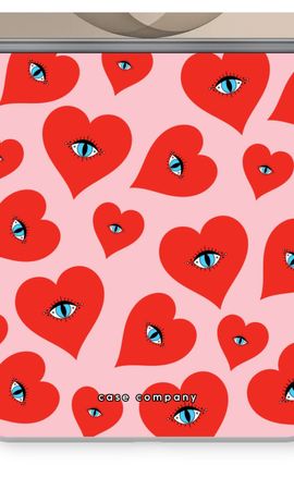 Red heart eyes