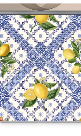 Blue tiles and lemons