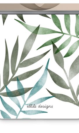 Tropical watercolor leaves