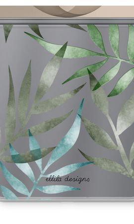 Tropical watercolor leaves