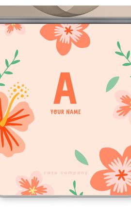 Tropical Pink Flowers Monogram