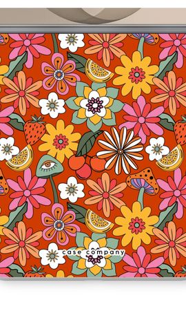 Retro bloemen - Rood
