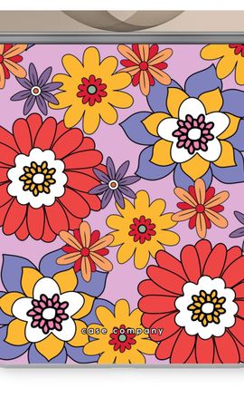 Retro bloemen - Paars