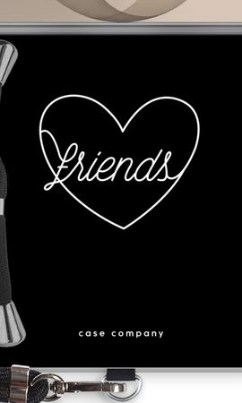friends corazón negro
