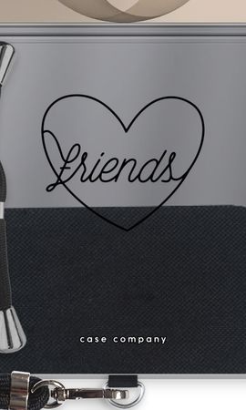friends corazón negro