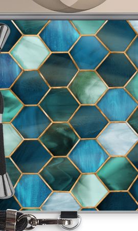 Hexagons in stained glass