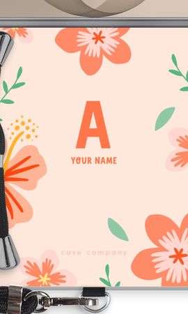 Tropical Pink Flowers Monogram