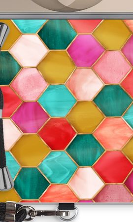 Hexagons in stained glass