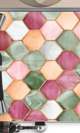 Hexagons in stained glass