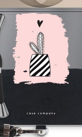 Black and white cactus
