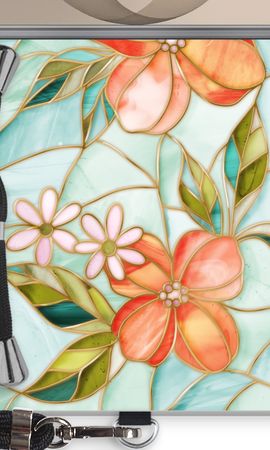 Orange stained glass flower