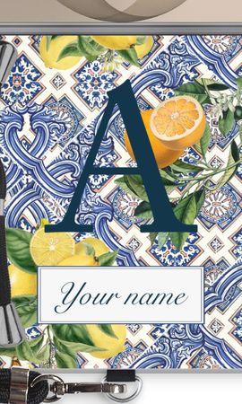 Monogram Blue tiles
