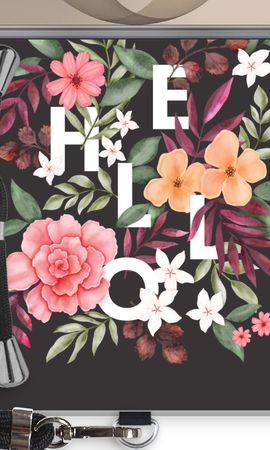 Hello in flowers