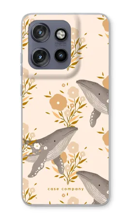 Floral Whales, Mäkké puzdro Motorola Edge 50 Neo