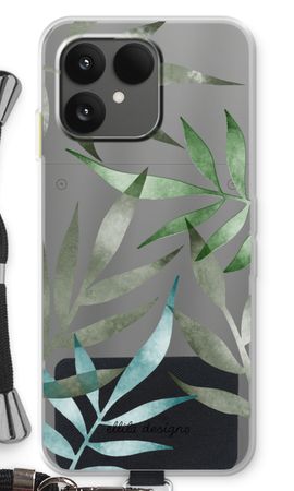 Tropical watercolor leaves