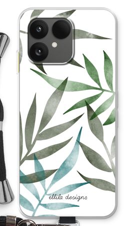 Tropical watercolor leaves