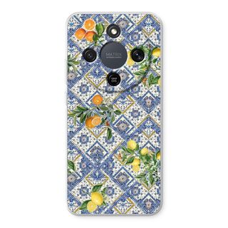 Blue tiles, lemons and oranges - small