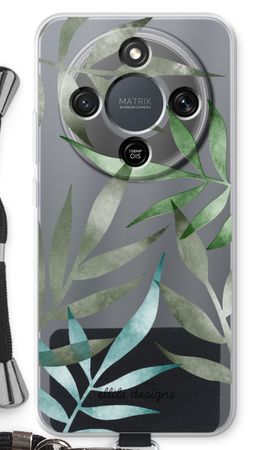 Tropical watercolor leaves