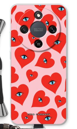 Red heart eyes