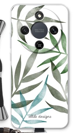 Tropical watercolor leaves
