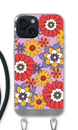 Retro bloemen - Paars