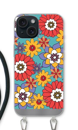 Retro bloemen - Blauw