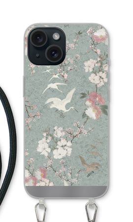 Japanese crane birds blossom