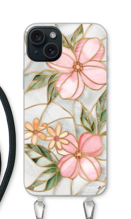 Orange stained glass flower