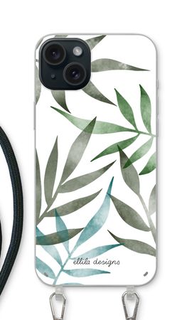 Tropical watercolor leaves