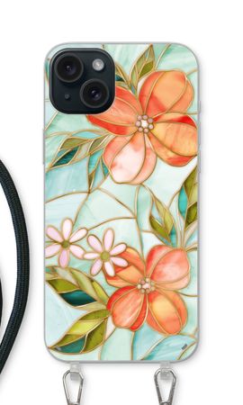Orange stained glass flower