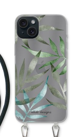 Tropical watercolor leaves