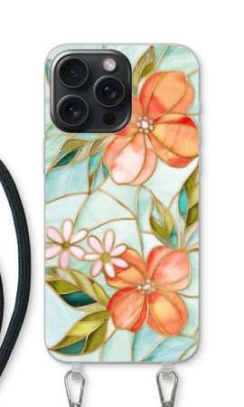 Orange stained glass flower
