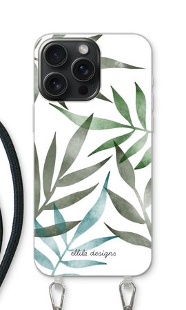 Tropical watercolor leaves