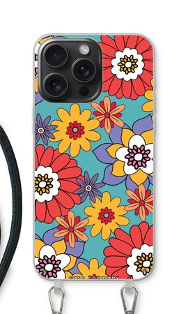 Retro bloemen - Blauw