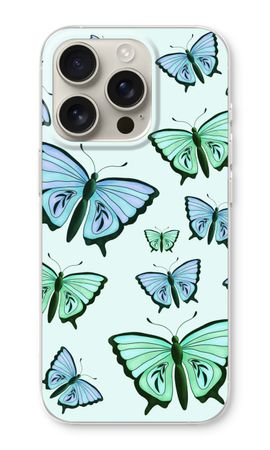 Blauwe en groene vlinders