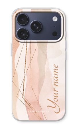 Gold Lines Namecase - Blush