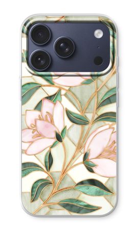 Orange stained glass flower