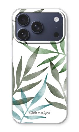 Tropical watercolor leaves