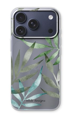 Tropical watercolor leaves