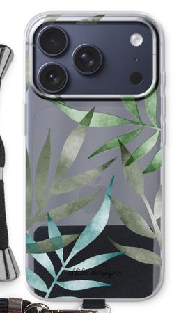 Tropical watercolor leaves
