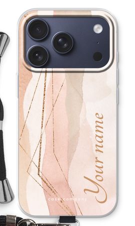 Gold Lines Namecase - Blush