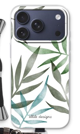 Tropical watercolor leaves