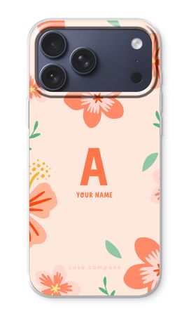 Tropical Pink Flowers Monogram